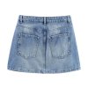 Making vintage accessories including hip hugging denim skirt for women