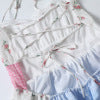 Floral patchwork lace backless hanging neck dress for women