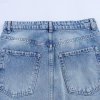Making vintage accessories including hip hugging denim skirt for women