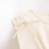 Bow tie tied round neck sleeveless short dress