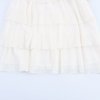 Backless sleeveless layered decorative hanging neck dress for women
